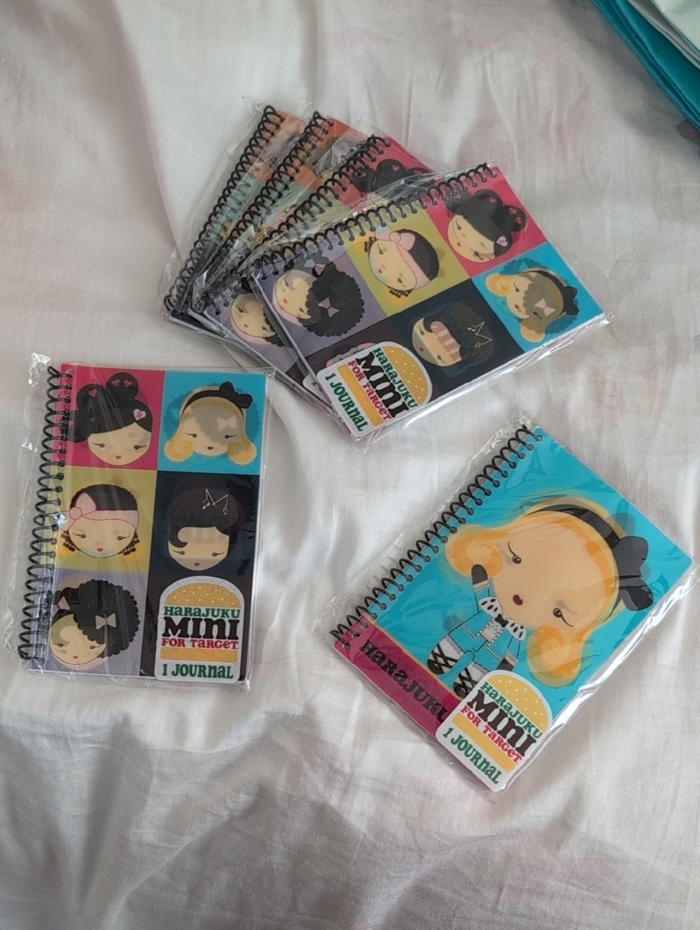 Harajuku Mini Spiral Journal - Blue & Multicolor Cover
